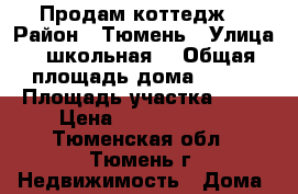 Продам коттедж  › Район ­ Тюмень › Улица ­ школьная  › Общая площадь дома ­ 300 › Площадь участка ­ 30 › Цена ­ 13 000 000 - Тюменская обл., Тюмень г. Недвижимость » Дома, коттеджи, дачи продажа   